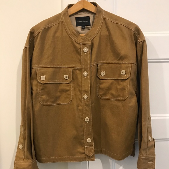 Banana Republic Tops - Collarless button up shirt jacket